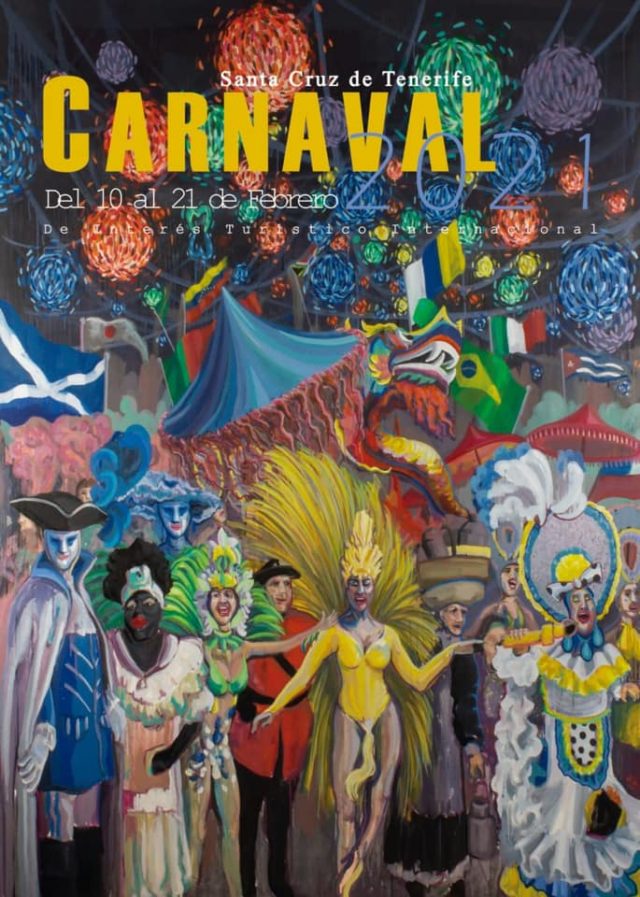 El Jarandillano Sandro Burcio finalista del concurso del cartel del carnaval de Tenerife de 2021